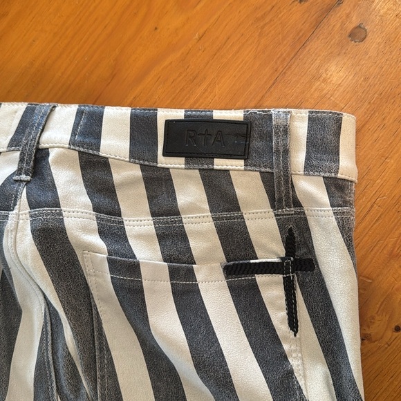 RtA Kiki Striped kick flare leather pants - Picture 10 of 17